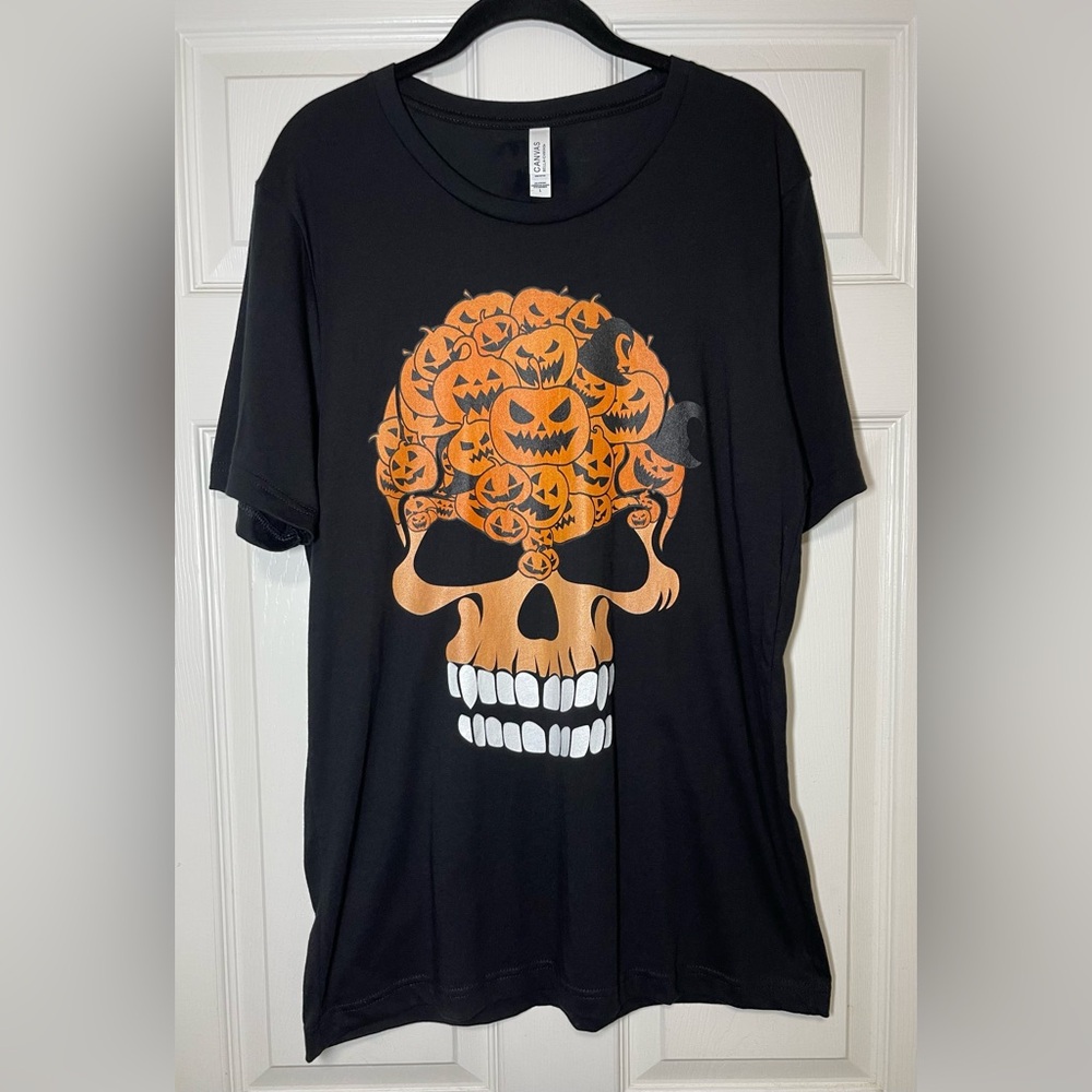 Women’s Halloween Skull Head Gift Ideas T-Shirt Black Size L